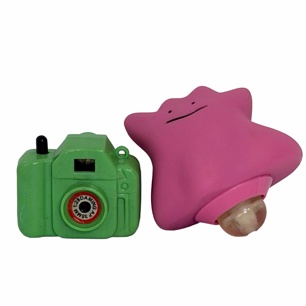 Nintendo Pokémon Ditto Burger King Rev-top Spinner 1999 & Rare Disc Viewer Toy